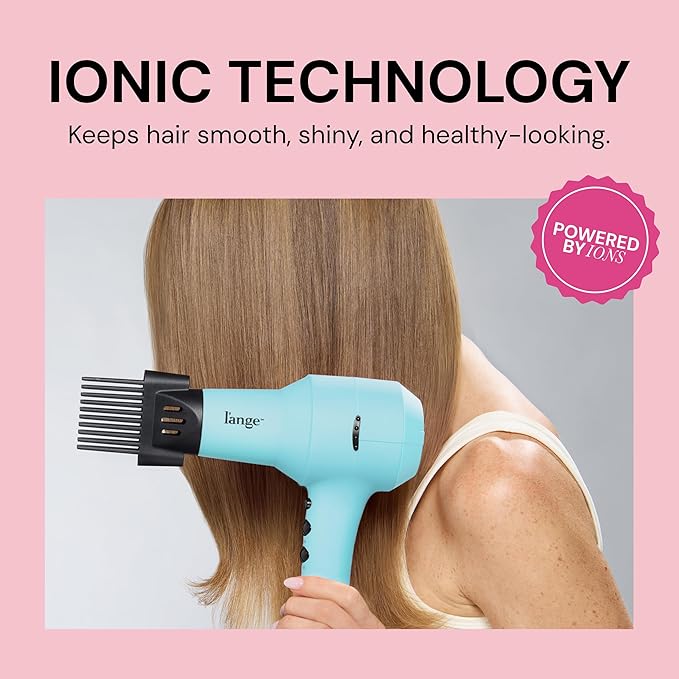 L'ANGE HAIR PowerStyle Ionic Turbo Hair Dryer | 1875W Fast Drying & Precision Styling for Long-Lasting, Frizz-Free Looks | Advanced Ionic Technology Smooths & Shines Hair (Blue)