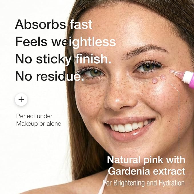 Peptide & Collagen Eye Serum for Hydrated, Smooth-Looking Under Eyes with Niacinamide | Fragrance Free, Sensitive Skin Safe | Korean Skincare, 30ml, 1 fl.oz