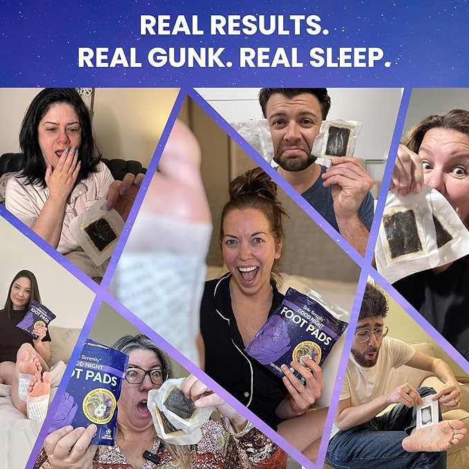 Sole Serenity Good Night Foot Pads with Zeolite Mineral, Magnesium Glycinate, Ashwagandha, Valerian Root and Chamomile for Sleep and Foot Care (Good Night - 3 Pack)