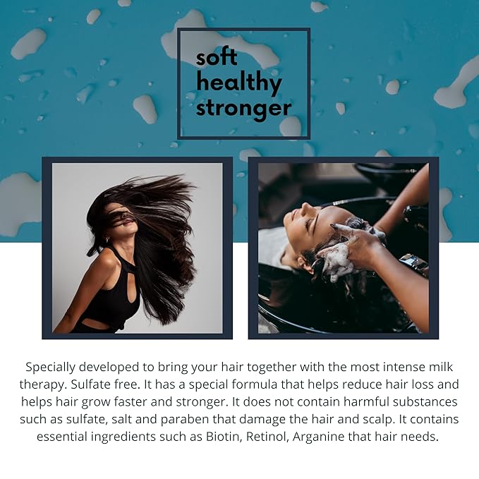 Morfose Shampoo - Intensive Milk Therapy with Amino Acid Complexes, Keratin-Enriched Shampoo, Keratin for Shine & Volume, Strengthening Arginine, 33.81 Fl. Oz