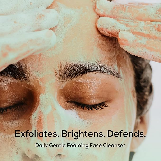 MARLOWE. No. 129 Gentle Foaming Facial Cleanser 4.5 Oz, Exfoliating, Brightening & Protective Daily Mens Face Wash with PHA, Natural Green Tea Extracts & Antioxidants, Unscented & Vegan