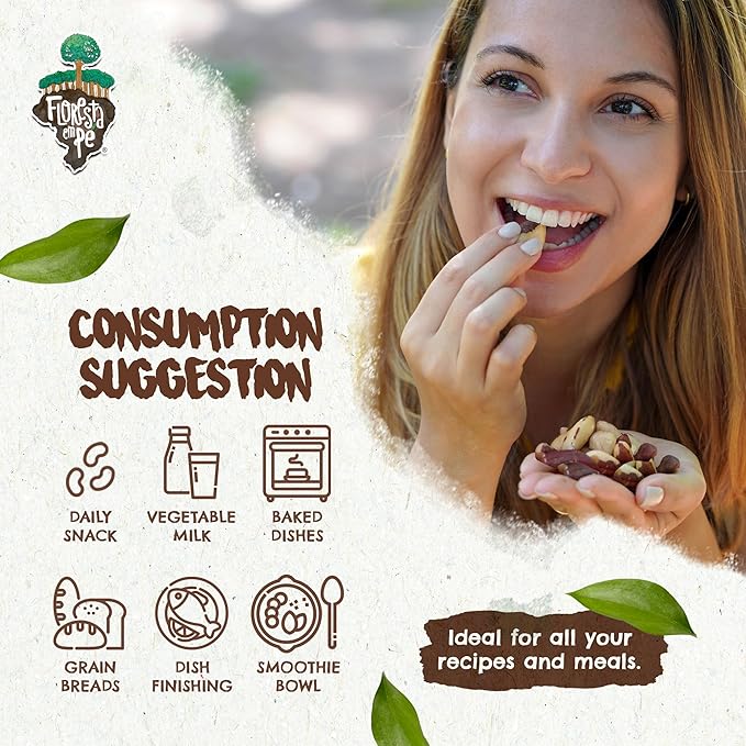 2 Snacks The True Organic Brazil Nuts Medium Size 48 oz 3lbs – Raw and Unsalted – Rich in Vegetable Protein – Fresh, Vegan and Gluten Free – Forest Up