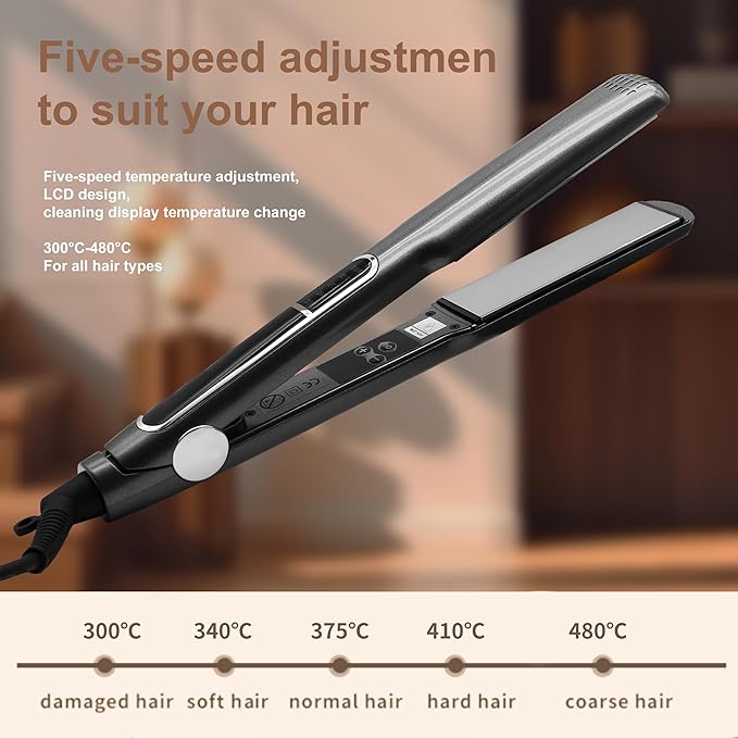 Iron Hair Straightener for Women,Small Flat Iron straightening Iron(EU Plug)