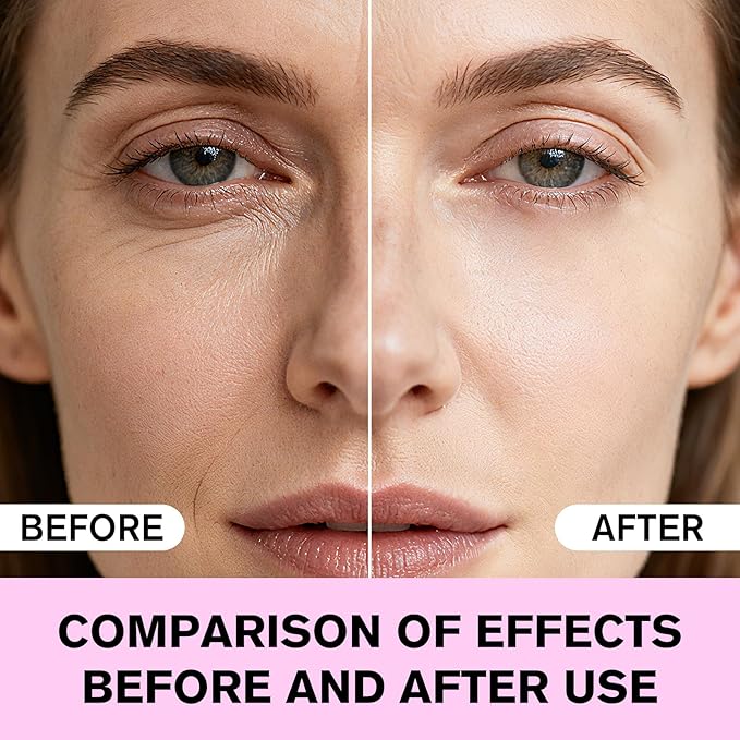 5% Caffeine Eye Serum & Under Eye Roller Cream for Dark Circles and Puffiness Eyes Care Roller Serum with 360° Massage Ball Eyes Treatment Serum for Women