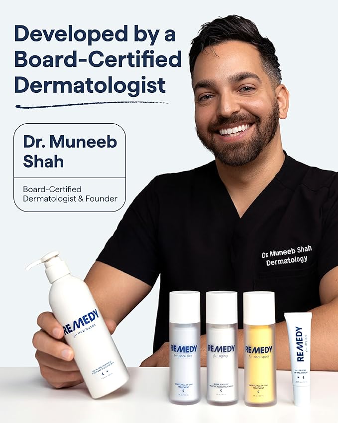 Remedy for Lightweight Cleansing - Gel to Foam Cleanser for Normal to Oily Skin - 0.5% Salicylic Acid, Ceramides, Glycerin, Green Tea - By Dermatologist Dr. Shah, 5 fl. Oz