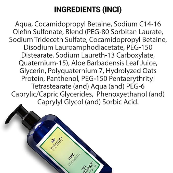 HENRI ET VICTORIA Lime Beard Wash Body Wash For Men Hand Made | Moisturizing and soothing | 8oz