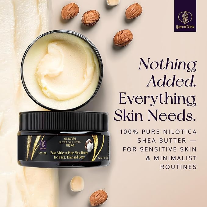 African Shea Butter Raw Organic Unrefined Shea Butter for Face 8 Oz (Pack of 1) East African Pure Shea - Organically Certified USDA for All Skin Types Body and Hair Moisturizing Skincare