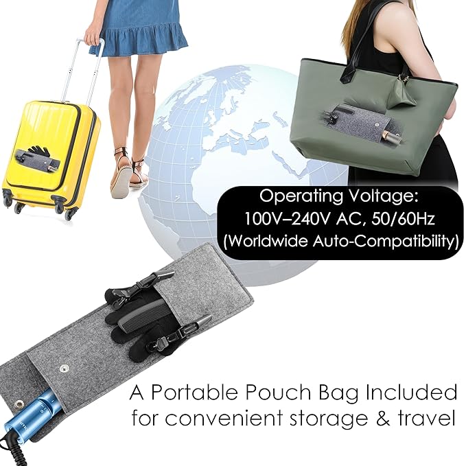 NITION Nano Titanium Hair Straightener 1 inch 3D Floating Heating Plate Smooth Straightening Flat Iron for All Hair Type. MCH 10s Fast Hating Up. Travel Pouch Bag. Dual Voltage. Luxury Gift Box