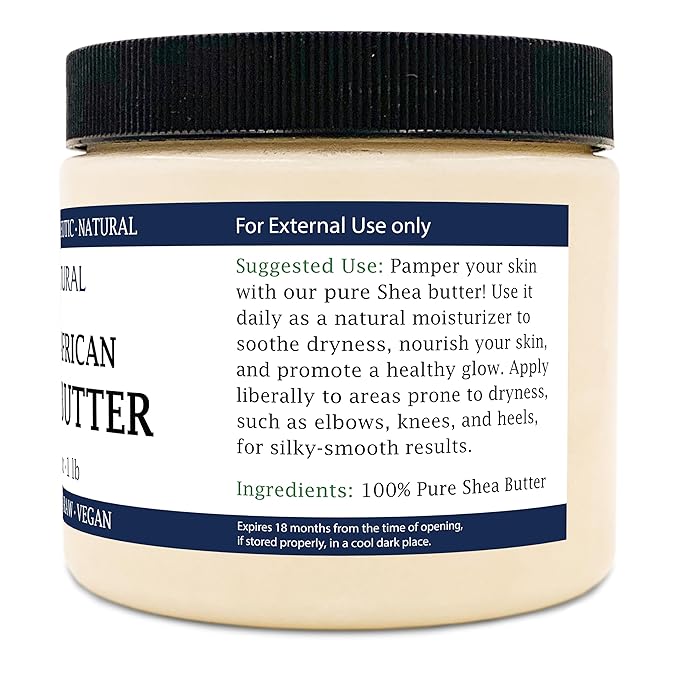 Zatural Raw Naturally Grown Shea Butter-100% Pure, Virgin, Unrefined, Raw Ivory Shea Butter from (16 Ounce)