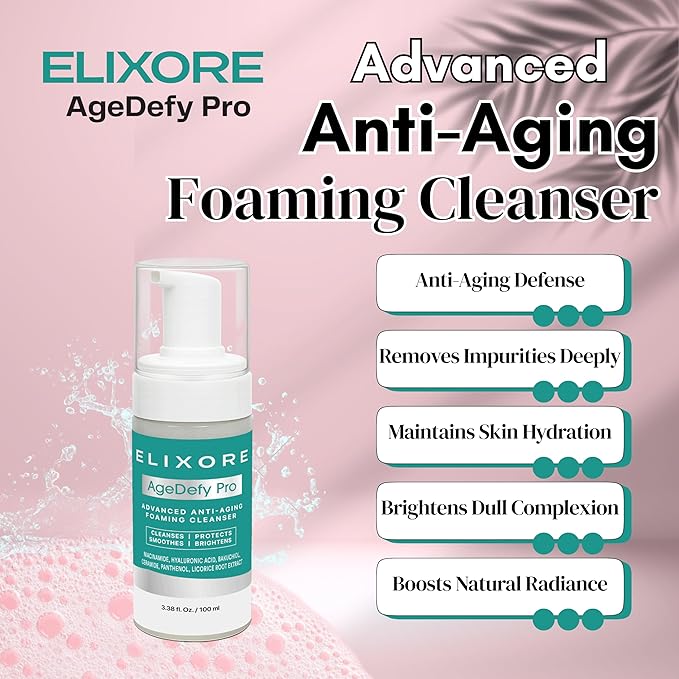 AgeDefy Pro Niacinamide Face Cleanser for Women | Daily Anti-Wrinkle & Calming Facial Wash with Aloe Vera & Green Tea | Removes Makeup & Oil, Deep Cleansing & Hydrating Face Wash (100ml)