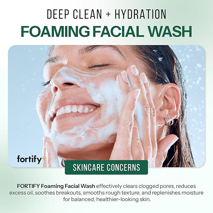 Foaming Facial Cleanser with Hyaluronic Acid + Salicylic Acid - 3-in-1: Detox, Treat, Boost - Deep Purifying & Hydrating Face Wash - Dermatologist Tested, All Skin Types - 2 Pack