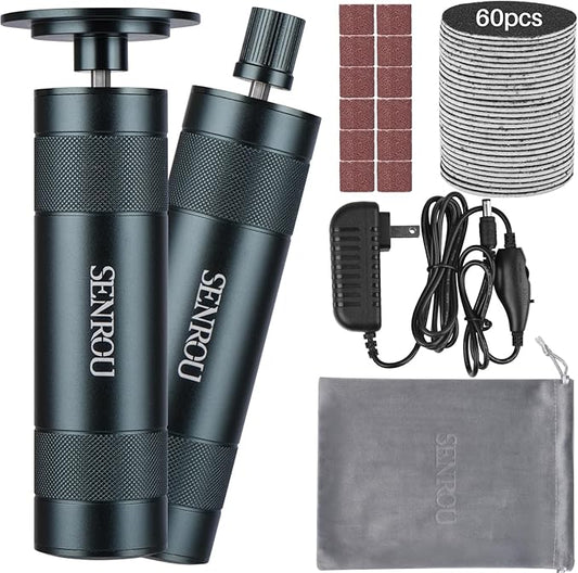 Callus Remover for feet,Nail Filer,Electric Foot Filer with 60Pcs+12Pcs Sandpaper Discs，Gifts for Woman/Men Birthday Christmas Stocking Stuffers Foot Repair Tool-Grey