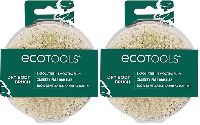 EcoTools Dry Body Brush, For Post Shower & Bath Skincare Routine, Removes Dirt & Promotes Blood Circulation, Helps Reduce Appearance of Cellulite, Eco-Friendly, Vegan & Cruelty-Free, 1 Count