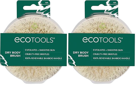 EcoTools Dry Body Brush, For Post Shower & Bath Skincare Routine, Removes Dirt & Promotes Blood Circulation, Helps Reduce Appearance of Cellulite, Eco-Friendly, Vegan & Cruelty-Free, 1 Count