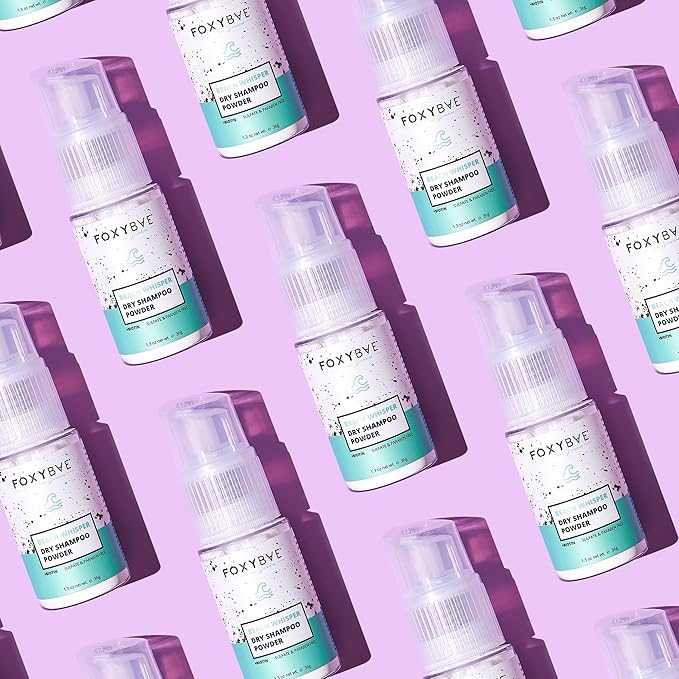 FoxyBae Dry Shampoo Powder – Non-Aerosol Formula with Biotin, Tapioca & Arrowroot – Absorbs Oil & Adds Volume – For Dark, Brunette & Blonde Hair – Beach Whisper – 1.3 oz