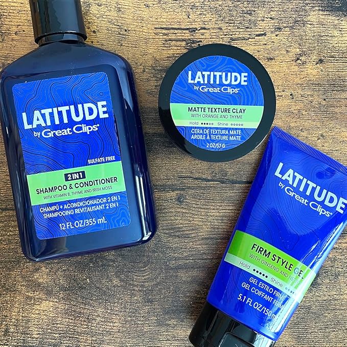 GREAT CLIPS LATITUDE 2-in-1 Shampoo + Conditioner | Daily Shampoo and Conditioner Set for Men | Promotes Full + Healthy Hair | 32oz