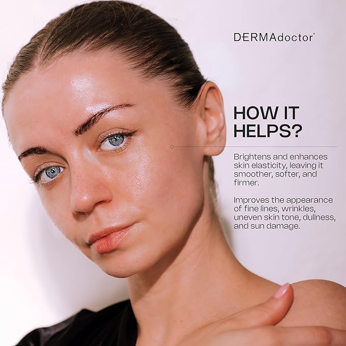 DERMAdoctor Vitamin C Serum For Face 20% Vitamin C, Vitamin-E, Ferulic Acid, Ascorbic Acid Concentrated Dermatologist-Formulated Anti Aging Face Serum, Hydrating & Discoloration - 1.0 fl oz