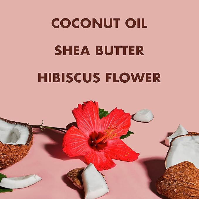 Shea Moisture Coconut & Hibiscus Massage Oil and Body Oil for Dry Skin, Bath Oil with Coconut Oil and Vitamin E Oil for Skin, 8 oz