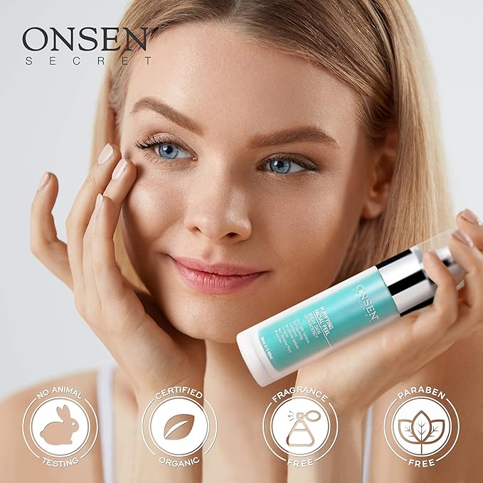 Onsen Secret Exfoliating Peeling Gel - Daily Gentle Face Exfoliator, Dark Spot Remover, Organic Facial Peel for Sensitive Skin, Natural Whitening Peeling Gel for Women, 1.7 fl oz/50 ml