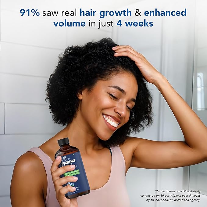 Botanic Hearth 100% Pure Rosemary Oil For Hair Growth | Infused with Biotin, Jojoba & Castor Oil | Hair Oil Repairs Dry Damaged Hair, Strengthening, Healthier - Hair Tonic, 2 fl oz