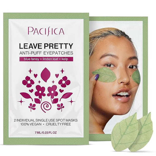 Pacifica Undereye Spot Serum Mask – Leave Pretty Anti-Puff Eye Patches with Vitamin C & Kelp, Hydrating Under-Eye Masks for Dark Circles & Puffiness (2 Pack), Vegan
