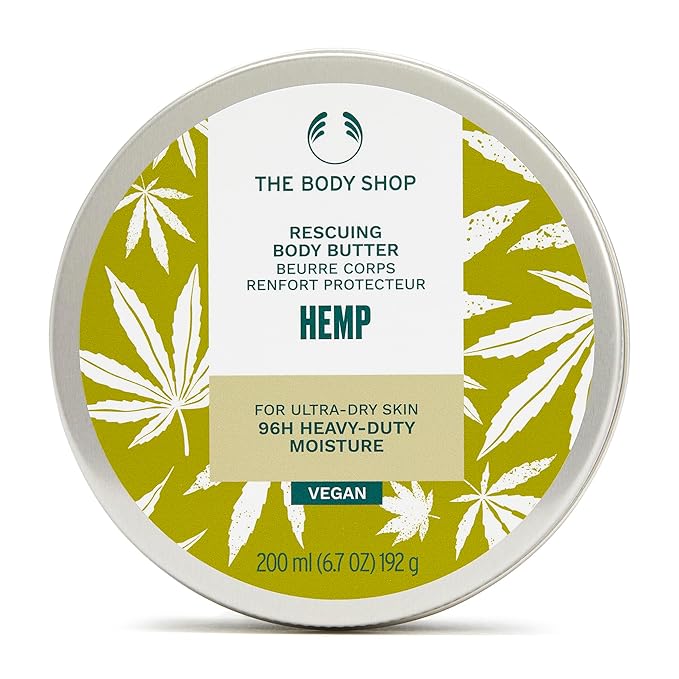The Body Shop Hemp Body Moisturizer – Nourishing & Moisturizing Skincare for Ultra Dry Skin – Vegan – 6.7 oz