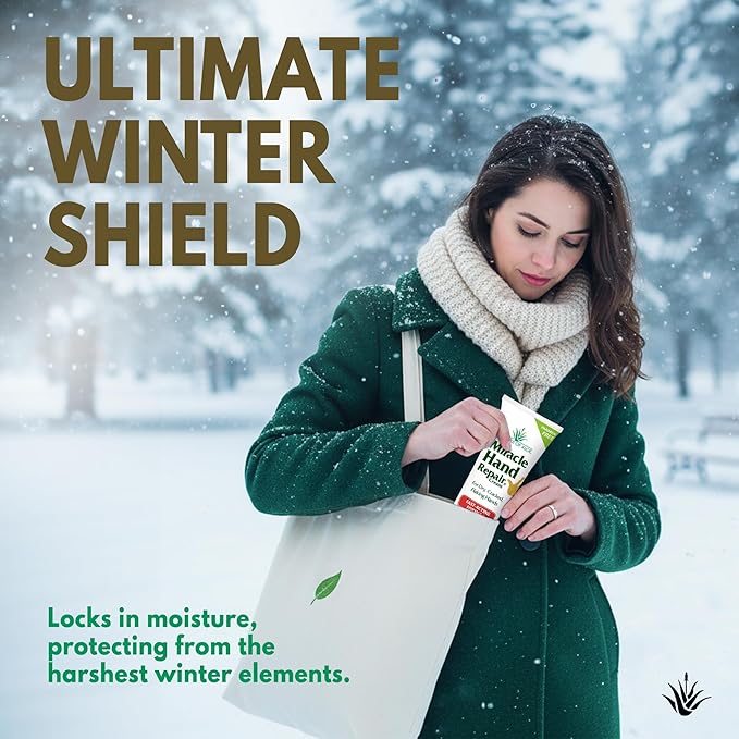 Miracle Hand Repair Cream for Dry Cracked Hands 4 oz Best Healing Hand Cream with 60% Aloe Vera - Non-Greasy Moisturizer for Working Hands - Fast Absorbing Lotion for Extremely Dry Skin (2-Pack)