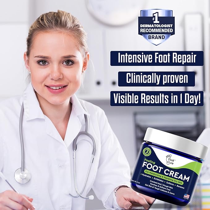 FOOT CURE Tea Tree Oil Foot Cream - Moisturizing Athletes Foot Care For Dry Cracked Feet Cream - Heel & Callus Removal, Toenail Treatment, Ringworm Itchiness Relief - Foot Cream, 2 ounce (Pack of 1)