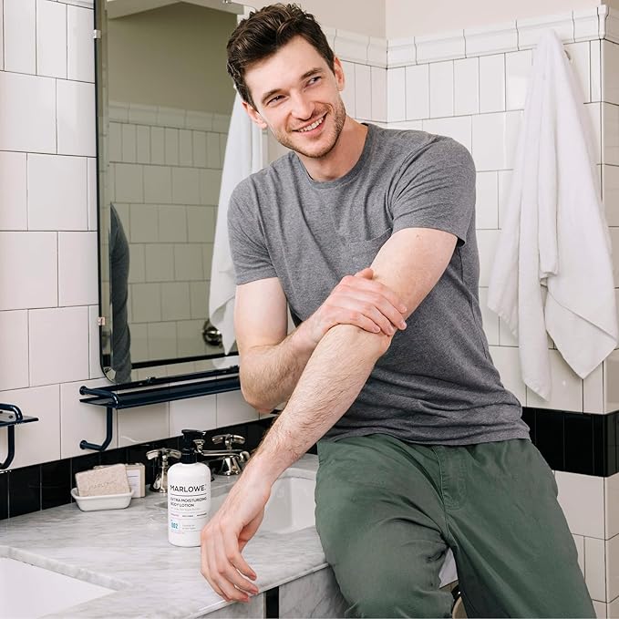 MARLOWE. No. 002 Body Lotion 15 oz Pump, Original, Revitalizing Dry Skin Lotion with Aloe Vera & Amino Acids, Hydrates & Nourishes, Lightly Scented