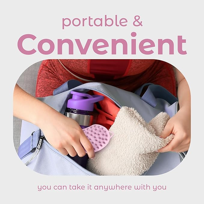 MainBasics Silicone Body Scrubber – Dual-Sided Shower & Scalp Scrubber, Gentle Silicone Loofah Alternative for Deep Clean (Pink, Scalp)