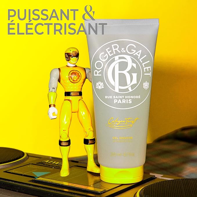 ROGER & GALLET Shower Gel Cologne Twist - Invigorating Citrus & White Woods - Enriched with Sage & Aloe Vera - Natural, Easy Rinse Formula - Vitalizing Organic Body Wash for Men & Women - 200ml