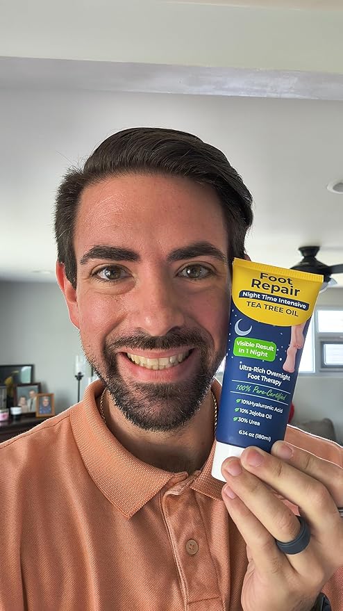 Foot Cream for Dry Cracked Heels and Feet – Tea Tree Oil Heel Cream | Cracked Heel Treatment & Ultra-Rich Overnight Foot Repair | Softens, Soothes & Restores Rough Skin | Fast-Absorbing, 6.14 oz