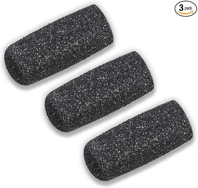 Regular Coarse Refill Rollers by Own Harmony - Best Fit for Electric Callus Remover CR1700 - Professional Foot Care for Healthy Feet - Pedicure File Tools - Refills 3 Pack Replacement Roller Heads
