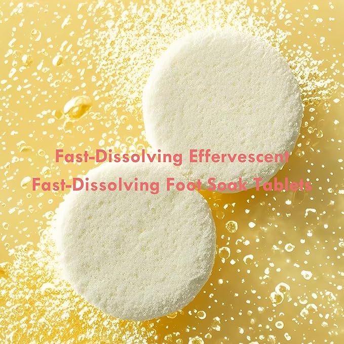 NOVAL Pedicure Supplies Spa Tablets Foot Bath Foot Soak for Softening Skin Care，Lemon Scent