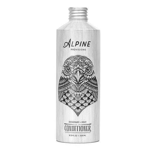 Alpine Provisions Rosemary & Mint Organic Conditioner - Naturally Moisturize, Repair, & Strengthen with Essential Oils, Sunflower oil & Aloe Vera, Vegan, Sulfate - Plant-Based Hair Care - 16.9 FL Oz