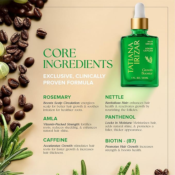 Hair Serum for Hair Growth Serum Women Made in USA - 3 Pack Scalp Serum for Hair Growth Non-Greasy Rosemary & Amla Hair Care Vegan 1 Oz Hair Loss Treatment for Women Regrowth Treatment