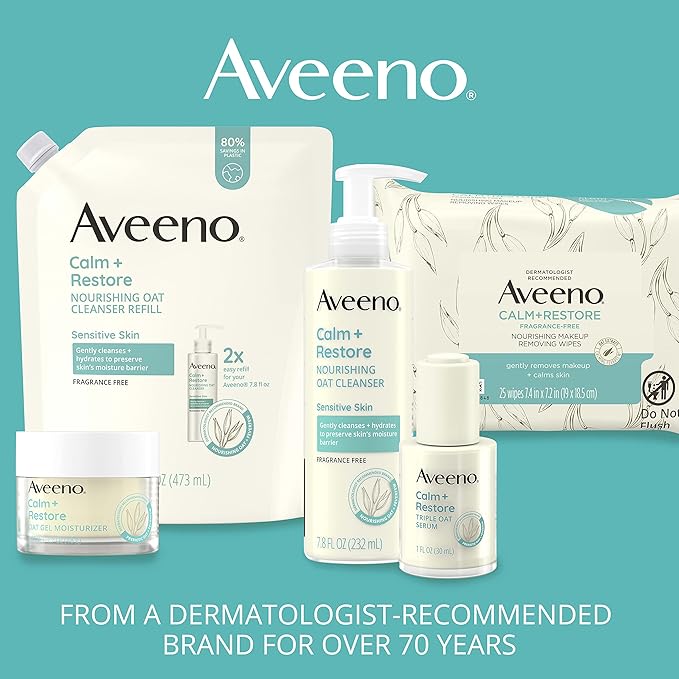 Aveeno Calm + Restore Skin Therapy Balm, Soothing & Moisturizing Skin Protectant for Sensitive Skin, Colloidal Oatmeal & Ceramide to Help Fight Dry Skin, Fragrance- & Steroid-Free, 1.7 oz