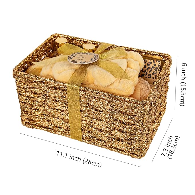 35 Pcs Christmas Gifts For Women, Honey & Almond Bath & Body Gift Basket, Face Skin Care Kit, Home Spa Gift Set, Self-Care Kit, Necklace, Bath Bomb, Birthday, Valentines, Mother Day, Anniversary