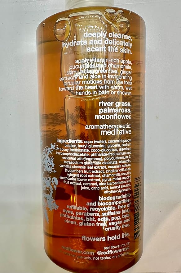 Red Flower Moonflower Body Care Duo: Purifying Body Wash & Softening Lotion for Hydrated, Smooth, and Nourished Skin