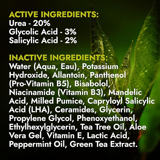 Foot Callus Remover Gel | Extra Strength Callus Remover for Feet with Tea Tree Oil | Professional-Grade Pedicure Treatment | 50 Applications per Bottle, Includes 3 Pumice Stones | 14 fl oz