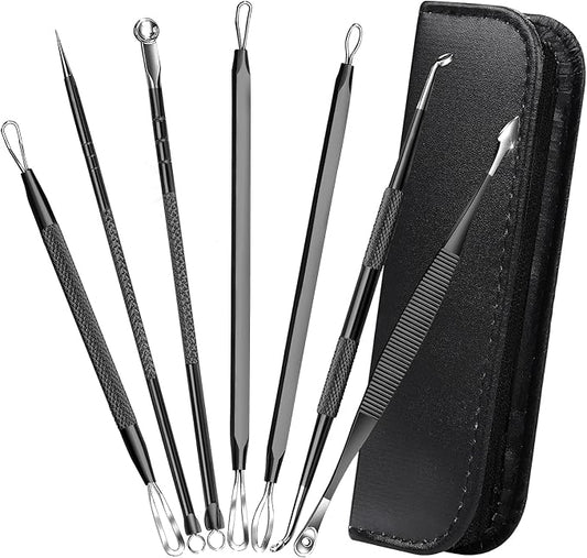 Teenitor 7 in 1 Blackhead Remover Tools, Surgical Grade Pimple Popper Tool Kit, Blackhead Extractor, Pimple Extractor, Black Head Remover for Face Nose