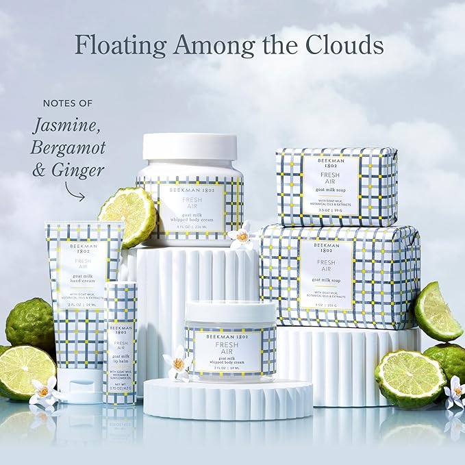 Beekman 1802 Whipped Body Cream – Moisturizes & Softens Skin with Goat Milk, Mango Seed Butter & Vitamin E – 8 oz – Fresh Air