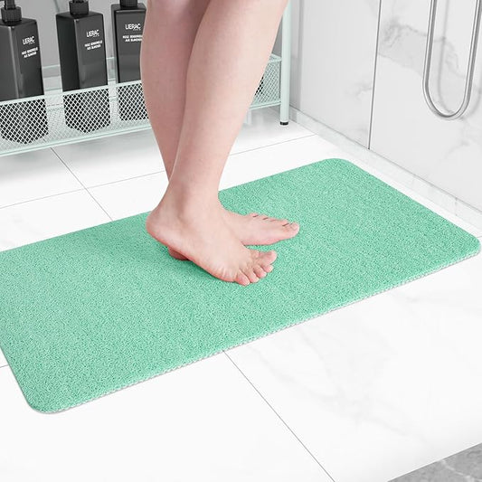 Non-Slip Bathtub Mat, Anti Slip Shower Mat, Fast Drying Bathtub Mats, Foot Scrubber Mat, Anti Slip Mat for Tub, Floor, Bathroom, Kitchen, Home, Hotel (Light Green 40"×28")