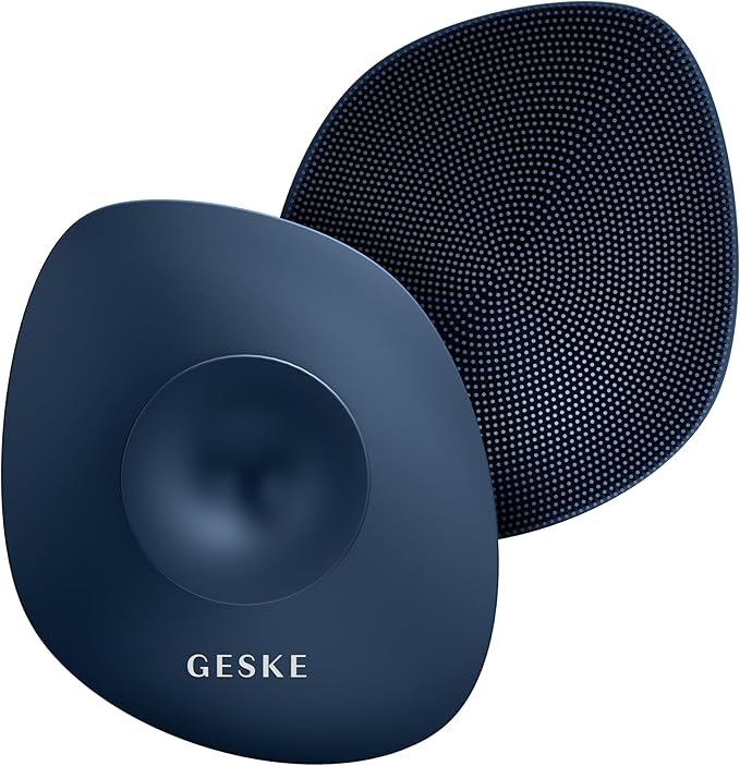 GESKE Body Brush | 4 in 1 | Cleansing Brush for The Entire Body | Professional Deep Cleaning | Soft Silicone Bristles | Ergonomic Two-Finger Design | Cleanses & Massages
