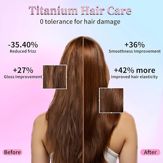 Cordless Hair Straightener, Portable Straightener 2 in 1 for Hair Straightening and Curling,5000mAh Mini Travel Hair Straightener,Fast Heating Titanium Flat Iron, 210°C/410°F Within Seconds (Mermaid)