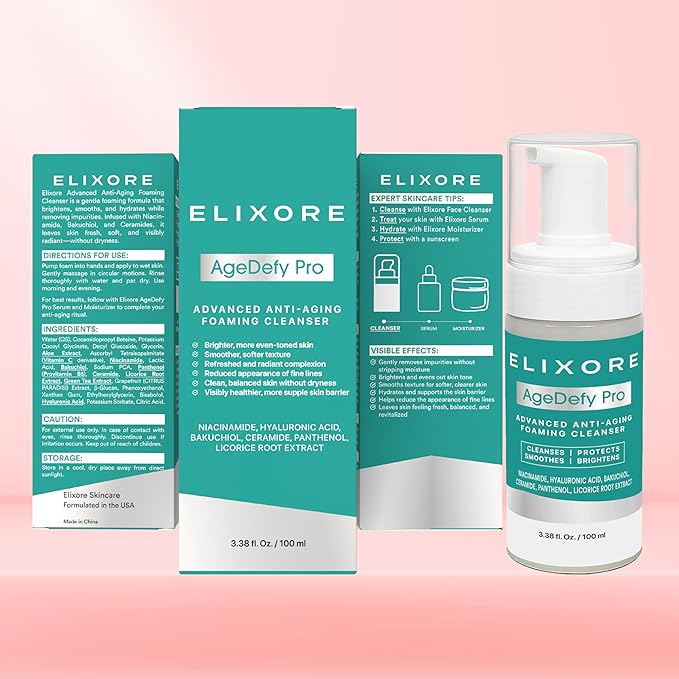 AgeDefy Pro Niacinamide Face Cleanser for Women | Daily Anti-Wrinkle & Calming Facial Wash with Aloe Vera & Green Tea | Removes Makeup & Oil, Deep Cleansing & Hydrating Face Wash (100ml)