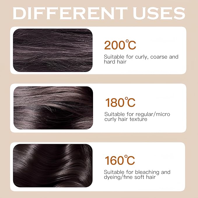 Mini Hair Straightener, New 2-in-1 Cordless Hair Straightener Comb 3-Speed Temperature Control Rechargeable Fast Heating Hot Comb Anti-Scald Shell, Lightweight & Portable Travel for Women (Black 2Pcs)