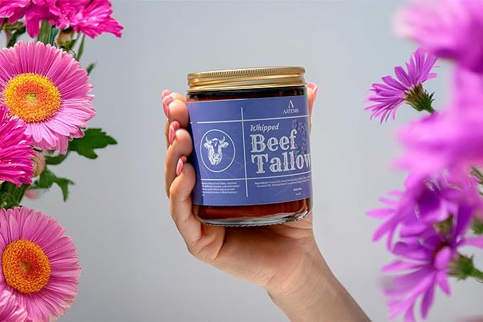 Beef Tallow for Skin - Beef Tallow face and body Balm, Natural Cream, 6 oz (Pack of 1) | Grass-Fed Beef Tallow, All-Natural Moisturizer, Whipped Beef tallow Cream for Smooth Skin, Vitamins A, C, D, E