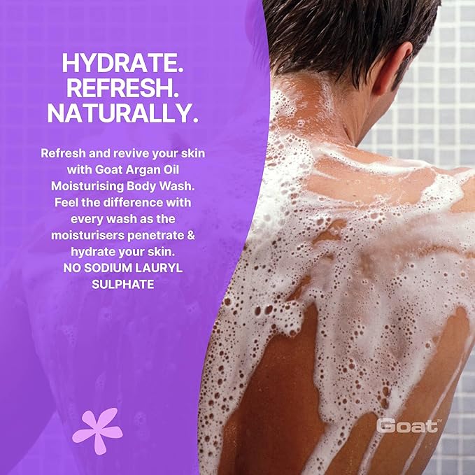 Goat Milk Soap Moisturizing Body Wash Value Duo Pack 16.9 oz - Body Wash to Revive your Skin - Argan Oil