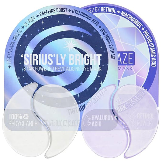 Ultimate Duo-pack Under Eye Patches 28 Pairs, 5-Min Revive Hydrogel Eye Masks with Caffeine Retinol Niacinamide to Reduce Dark Circles Puffiness Wrinkles, Refresh Tired Eyes, Bridesmaid Women Gifts